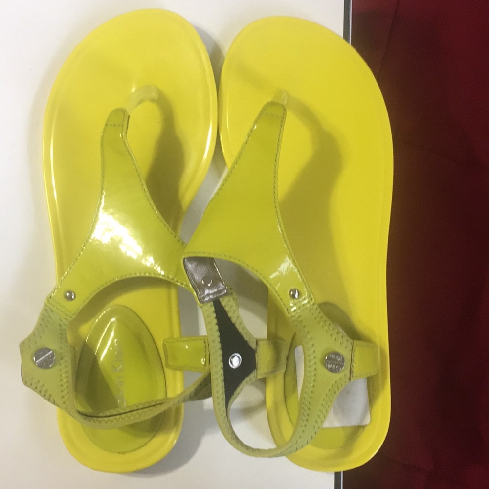 Calvin Klein Lime Green Jelly Sandals